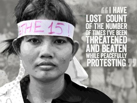 Activist and Boeng Kak lake community member Yorm Bopha
